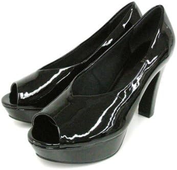 Amazon アール アンド イー R E Rezoy ブーティヒールパンプス ブラックエナメル 23 R E アール アンド イー シューズ バッグ
