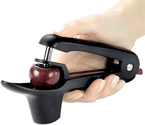 Charming249 Premium Cherry Pitter , Cherry Stoner , Olive Pitter tool , Cherry Pitter Remover Corer Food-Grade Silicone Cup (Black)