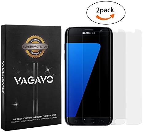 Samsung Galaxy S7 Screen Protector,VAGAVO9H Hardness Tempered Glass 2.5D Curved EdgeBubble-free Install HD Ultra Clear Film 0.3mm (2-Pack)