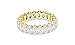 NYC Sterling Women's .925 Silver Cubic Zirconia 5x3mm Oval-Cut Eternity Band Ring