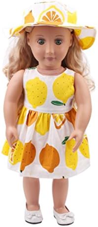 GBSELL Sun Hat and Dress Summer Clothes Accessories For 18 inch Our Generation American Girl (D)