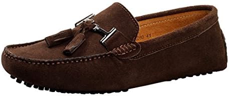 TDA Men's New Tassel Suede Driving Loafers Penny Boat Shoes