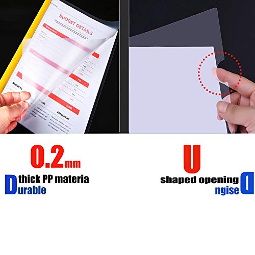 image for Bonaier Premium Report Covers with Sliding Bar, 65 Sheet Capacity, Tra