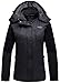 Wantdo Women's Mountain Windproof Rain Jacket Breathable Hooded Windbreaker Outdoor Lightweight Raincoat for Camping Hiking