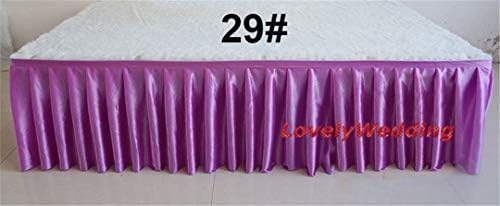 Ice Silk Banquet Table Skirt Wedding Backdrop For Tablecloth Table Cover Wedding Stage Table Skirting Decoration Purple H150cm x L300cm