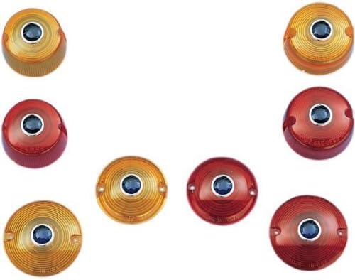 Chris Products Turn Signal Lens - Red with Blue Dot DHD4RB