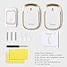 Wireless Doorbell, 2 Plug in Receivers and 1 Transmitter (Battery installed), LED Indicator, Easy to Install, Penetrate 5 walls, 1300ft Range, 58 Chimes, 4 Level Volume, Waterproof