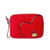 BT21 Official Merchandise by Line Friends - TATA Enamel Cosmetic Bag Travel Pouch for Toiletry and Makeup
