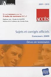 ACCÈS, annales du concours 2009