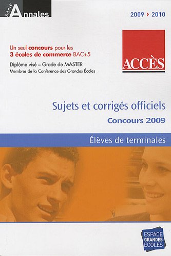 ACCÈS, annales du concours 2009