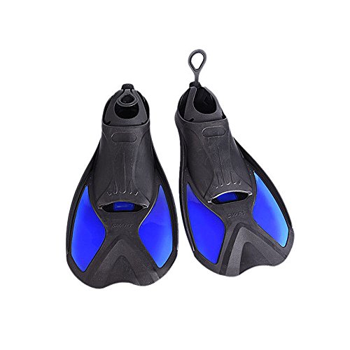 VEY Silicone Flippers fins for snorkeling diving swimming Adults/Children Blue