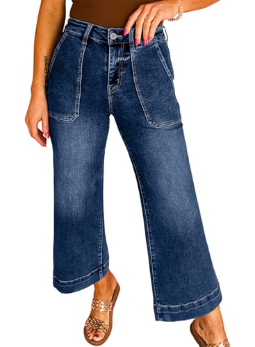 Astylish Women's Stretchy Breathable Vintage Wide Leg High… at Amazon