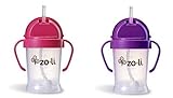 ZoLi BOT 2 Pack Sippy Cup (Pink, Purple)