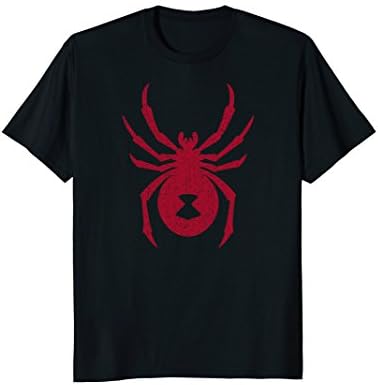 Mens Black Widow Spider Distressed Graphic T-shirt 3XL Black