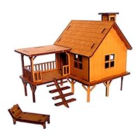 StonKraft Wooden 3D Puzzle Beach House - Home Decor, Construction Toy, Modeling Kit, School Project - Easy to Assemble