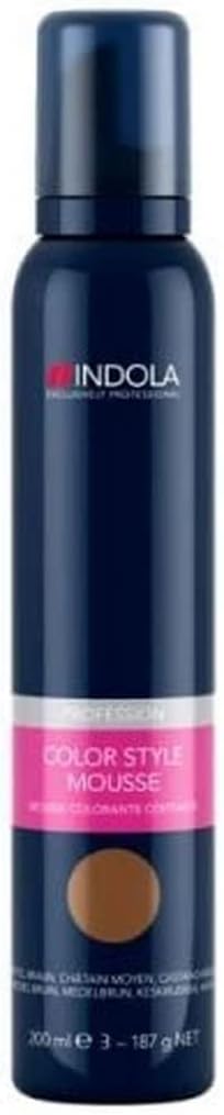 Indola Medium Brown Color Mousse Hair Shine Enhance Natural Colour Boost