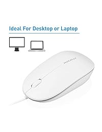 Ma y Bumper Mouse - Ratón óptico con cable para ordenador portátil Apple Mac y Windows (800 ppp, 3 botones, USB)