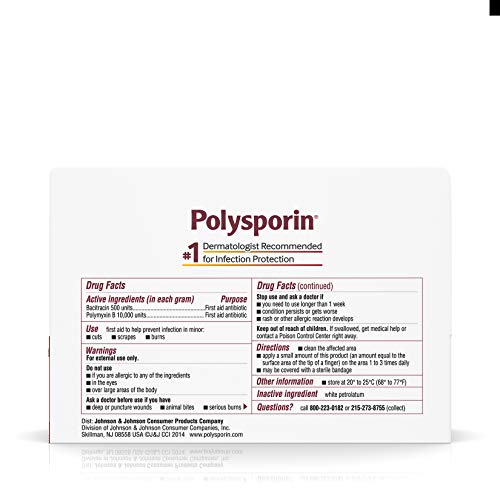 Polysporin First Aid Topical Antibiotic Ointment with Bacitracin Zinc
