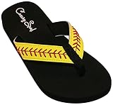Cocomo Soul Softball Leather Stitch Flip Flops