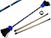 FLASH Pro Flower Stick Set (5 Colours) Silicone Coated Flowerstick & Handsticks! Suprime Quality, Fiberglass Shaft, Silicone Grip, Suede Tassels, Velcro Strap. (UV Blue)