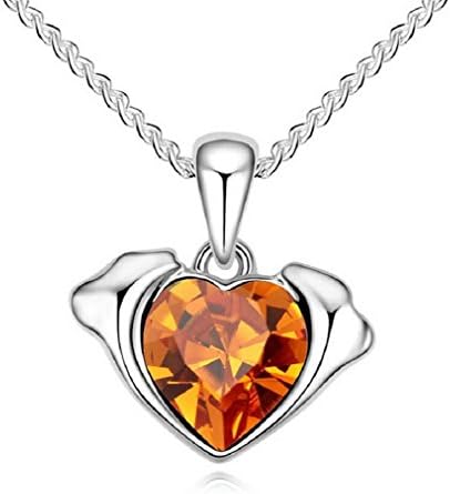 Yuriao Jewelry Elegant Fashion 18k Constellation Pisces Crystal Pendant Necklace£¨yellow£