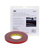 3M Automotive Attachment Tape, 06376, Gray, 1/4 in x 20 yd, 30 mil
