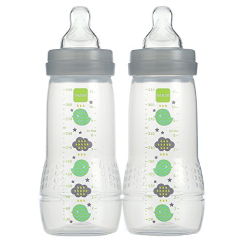 MAM Baby Bottle, Unisex, 11 Ounces, 2-Count