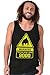 Brisco Brands Warning Power Level Over 9000 Funny Dragon Ball Z Vegeta Tank Top Shirt, Black, X-Large