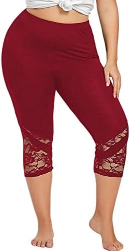 FKSESG Yoga Pants Women Lace Plus Size Skinny Pants Yoga Sport Pants Leggings Trousers