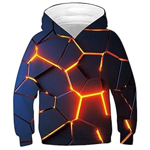 chicolife 3D Kinder Hoodie Grappige Dierenprint Jongens Sweatshirt Lange Mouw Trui Capuchon Zak 6-16 Jaar