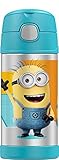 Thermos FUNtainer 12oz/355mL Stainless Steel Vacuum Insulated Straw Bottle, Minions