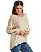 ZANZEA Women's Off-Shoulder Batwing Sleeve Blouse Casual Loose Oversized Baggy T-Shirt Sweater Pullover Top