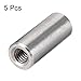 uxcell M6 Round Connector Nuts, 304 Stainless Steel Coupling Nut 25mm/0.98inch Length,Pack of 5