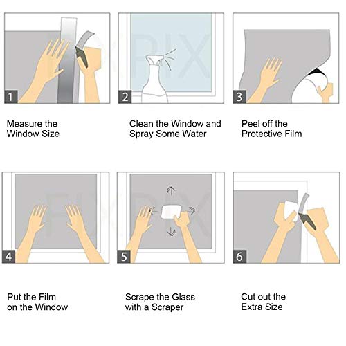 Blackout Reflective Window Film - 100% Light Blocking Static Cling, Heat Control Anti UV Window Tint for Privacy, Home Security, Heat Rejection and Day Sleeping (78.5 x 15.5 inch)