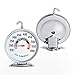 defull Large 3 inch Dial Oven Thermometer Clear Large Number Easy-to-Read Oven Thermometer with Hook and Panel Base Hang or Stand in Oven,Black