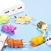 KUMEEK 5PCS Cute Animal Cable Bites Compatible for iPhone Cable Bite Cord Data Line Protector Charger Saver Cable Chewers Cable Cell Phone Accessories (Duck+Hedgehog+Dog+cat+Lizard)