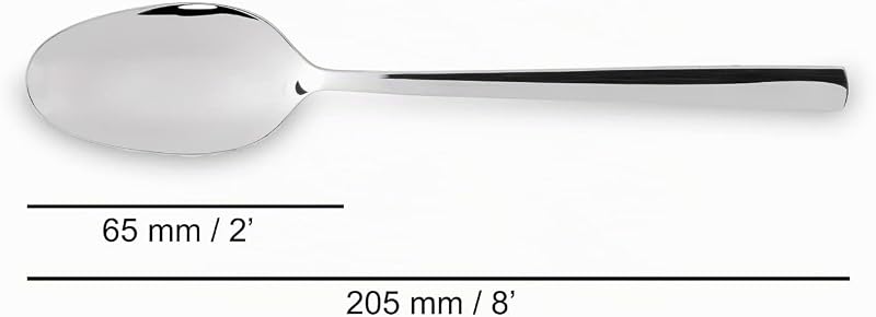 Besteckset 24-teilig für Tisch - Komplettes Besteck für 6 Personen, Set aus 6 Löffeln, 6 Messern, 6 Gabeln und 6 Dessertlöffeln - Silber, Serie Capri