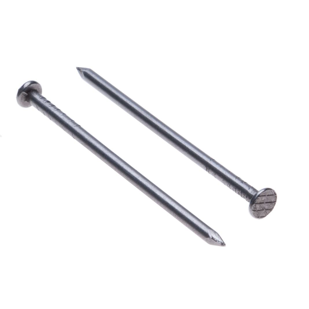 Nails for Wood Flat Round Head (Pack of 250) Common Nails Black Alloy Steel Heavy Duty for DIY and Crafts Home Decor Woodwork Furniture Size: Length 40 mm Nail Diameter 1.8 mm