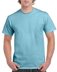 Gildan Ultra Cotton 100% Cotton T-Shirt Sky Large