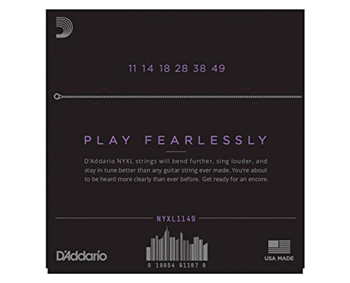 D'Addario NYXL1149 Nickel Wound Electric Guitar Strings, Medium, 11-49 12-pack