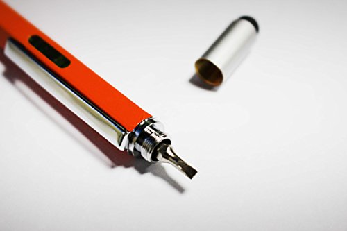 6 in 1 Multitool Pen with Gift Box - Includes 1 Ballpoint Pen, Universal Stylus Pen, Ruler,Flat and Phillips Screwdriver Bit, Level Gauge - The Perfect Multi-Function Gadget (Model A, 1PCS ORANGE) - Thumbnail 7