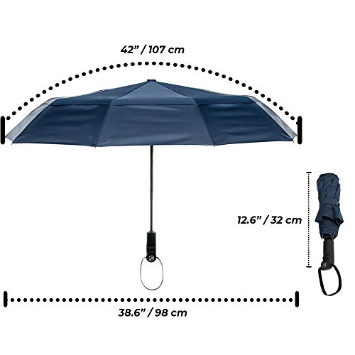 TOROKOM Golf-Regenschirm 160 Cm – Doppeltes Dach, Belüftet, Winddicht, Wasserdicht, UV-Schutz, Manuell TOROKOM Golf-Regenschirm 160 Cm – Doppeltes Dach, Belüftet, Winddicht, Wasserdicht, UV-Schutz, Manuell