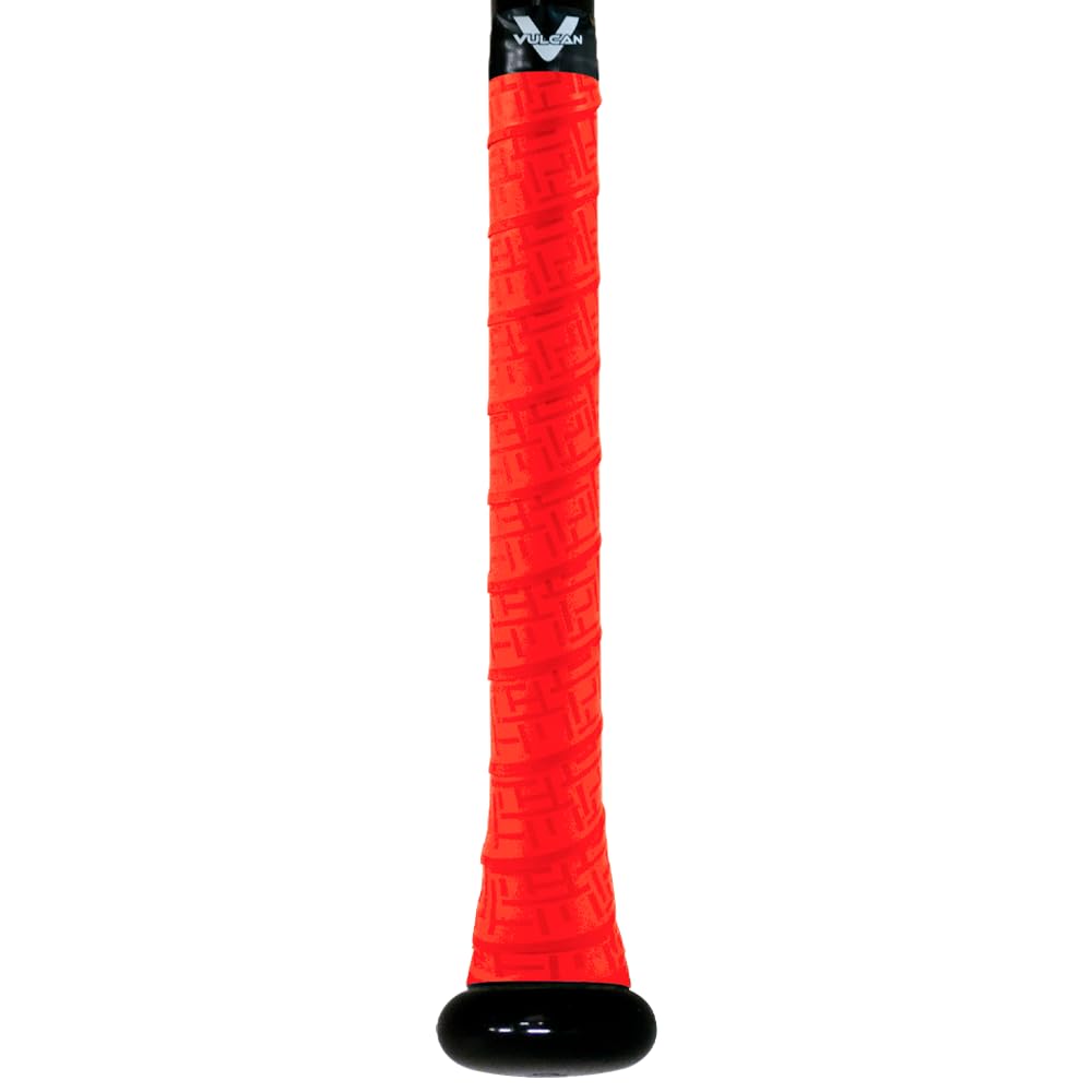 Vulcan | 1.00mm Bat Grip | Baseball/Softball | Bright Red