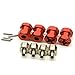 MOHERO RC Car 12mm Aluminum Alloy Wheel Hub Hex Drive Adaptor 15mm Offset for 1/10 RC Crawler Car SCX10 Wraith (Red)