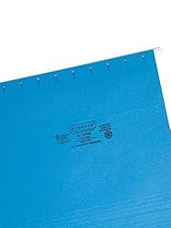 Smead Colored Hanging File Folder with Tab, 1/5-Cut