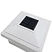iGlow 2 Pack White Outdoor Garden 5 x 5 Solar LED Post Deck Cap Square Fence Light Landscape Lamp Lawn PVC Vinyl Wood