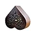 WESTONETEK Heart Shape Vintage Wood Carved Mechanism Musical Box Wind Up Music Box Gift For Christmas/Birthday/Valentine's day, Melody Canon in D Major