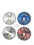 Renegade Blade 4pk-8"-Assortment Pack - (1) 20t (1) 56t (1) 80t (1) 32t Carbide Brush Cutter Weed Eater Blades - 203mm