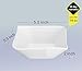DOWAN 14 Ounce Porcelain Square Bowls for Cereal, Dessert, Set of 6, White