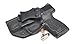 Rounded IWB Holster Fits: S&W Shield 45ACP Holster - RH - Black Kydex - Concealment Express - American Made
